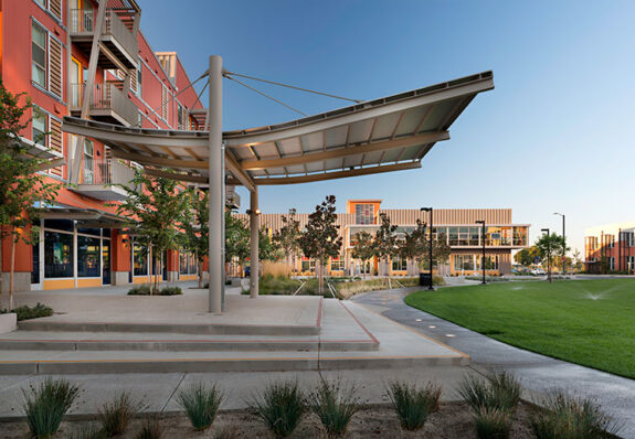 Exterior of property with open green space 