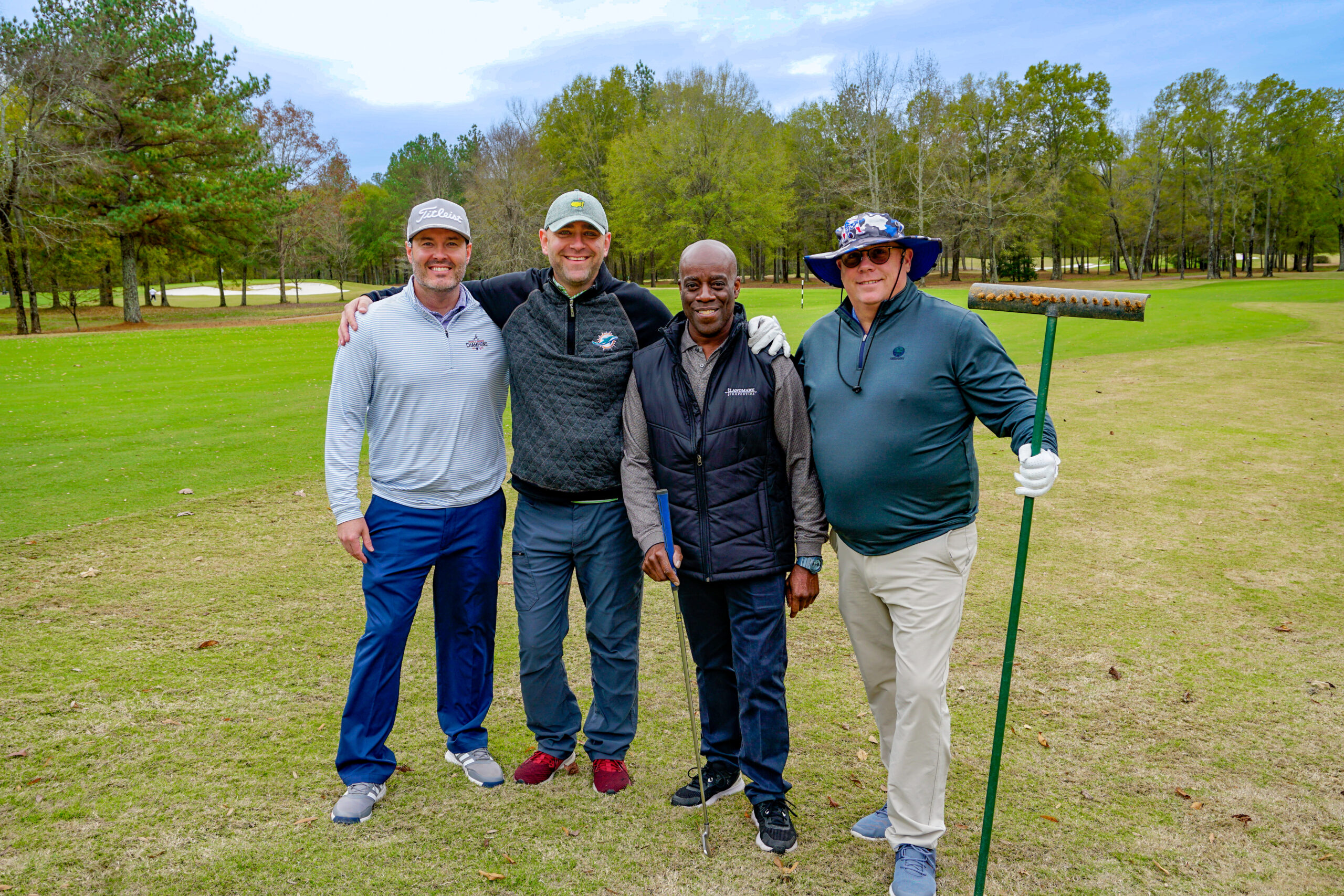 Group of friends on a golf course